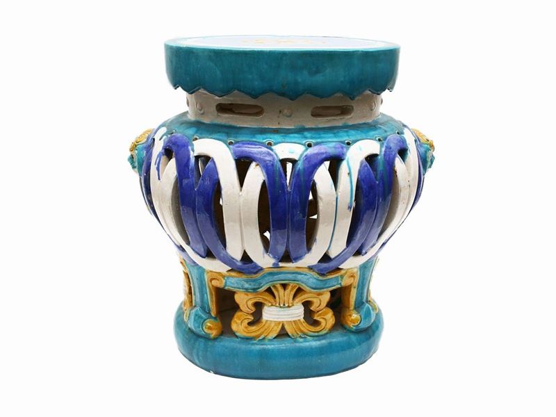 Sgabello in Ceramica Smaltata