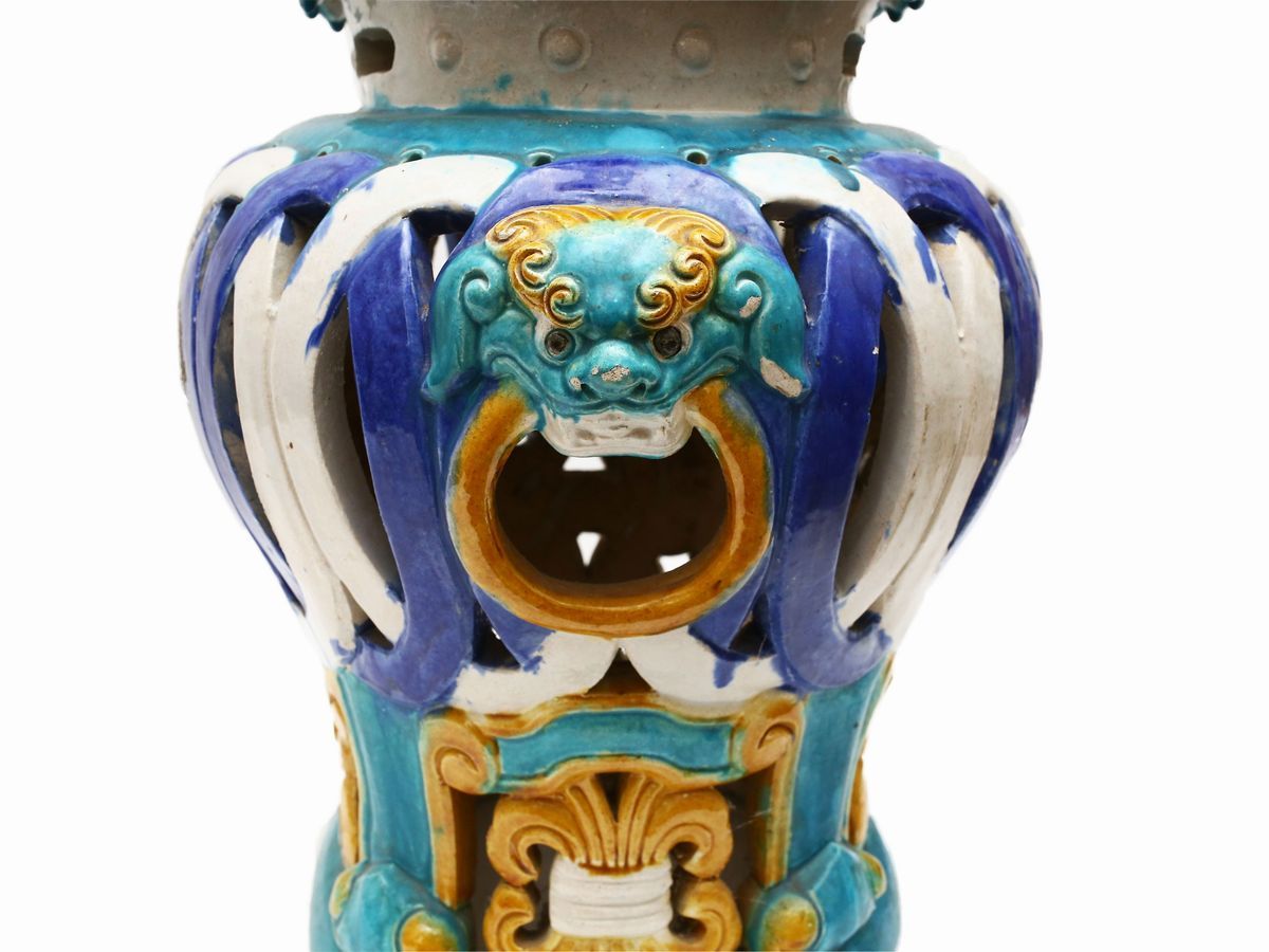 Sgabello in Ceramica Smaltata