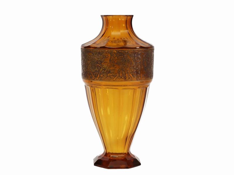 Vaso Moser in Cristallo Giallo Ocra