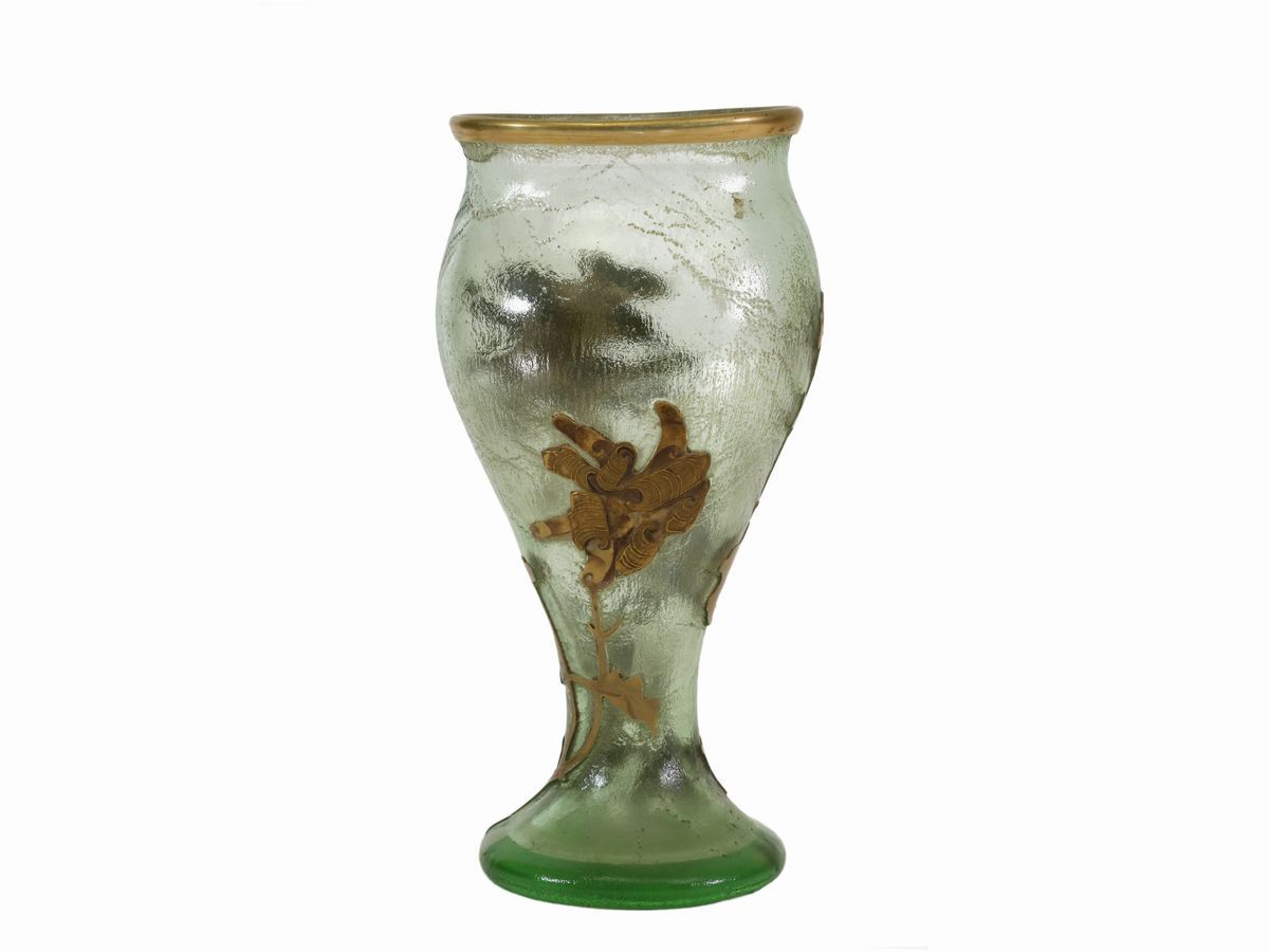 Vaso Legras in Vetro Verde Chiaro