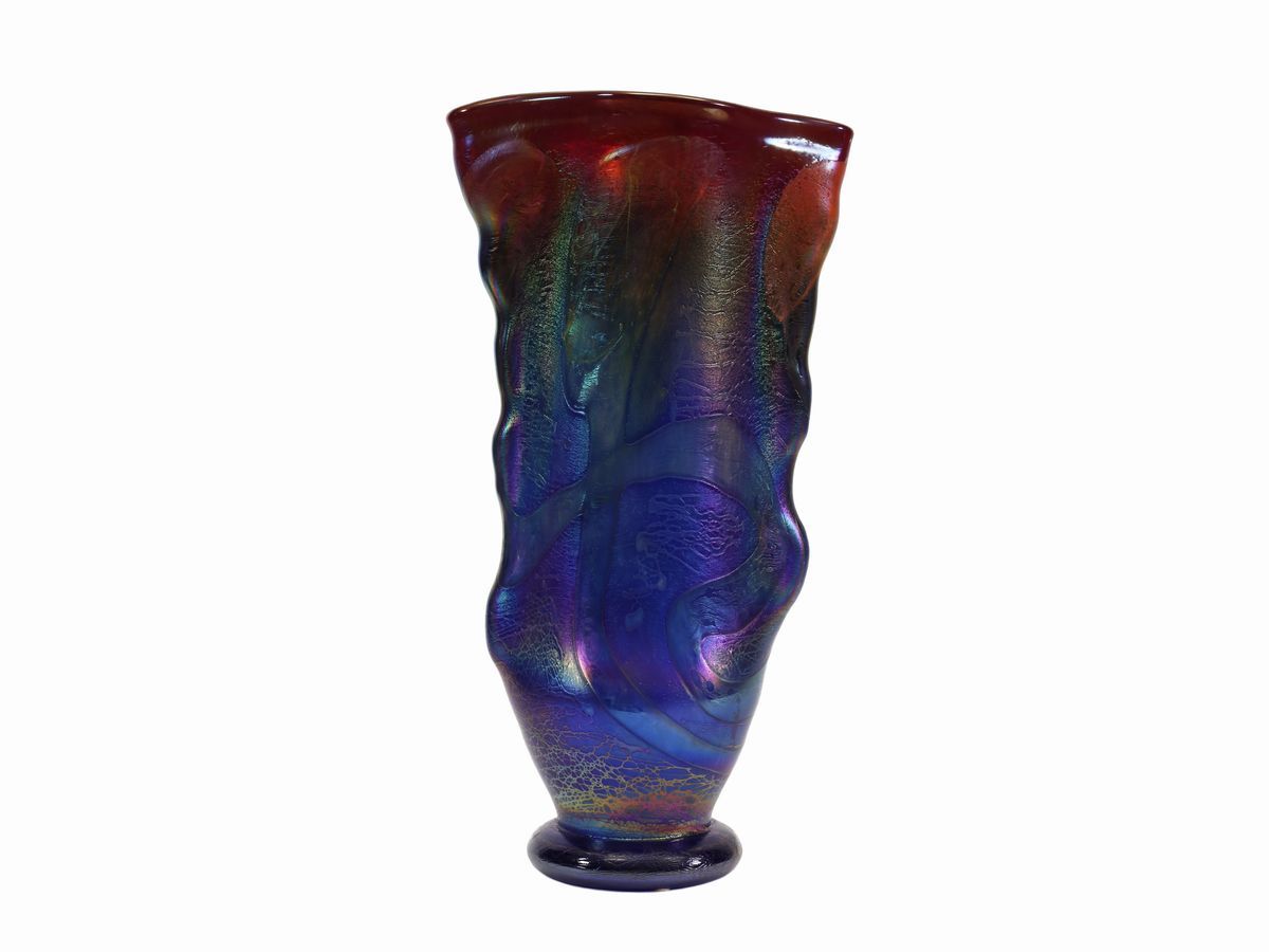 Vaso Wenninger in Vetro Rosso