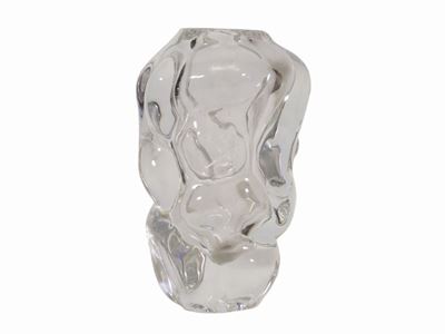 Vaso Orrefors in Vetro Trasparente