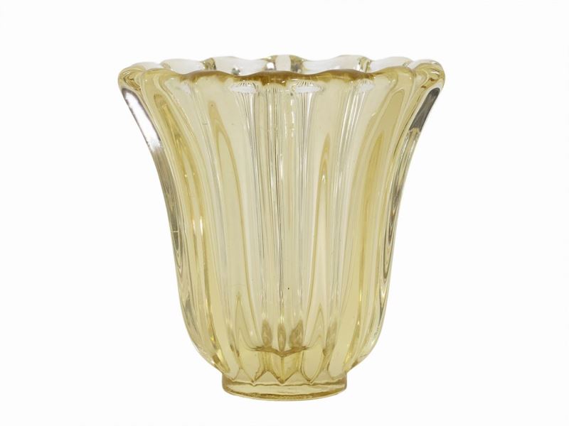Vaso D'avesn in Vetro Soffiato in Stampo