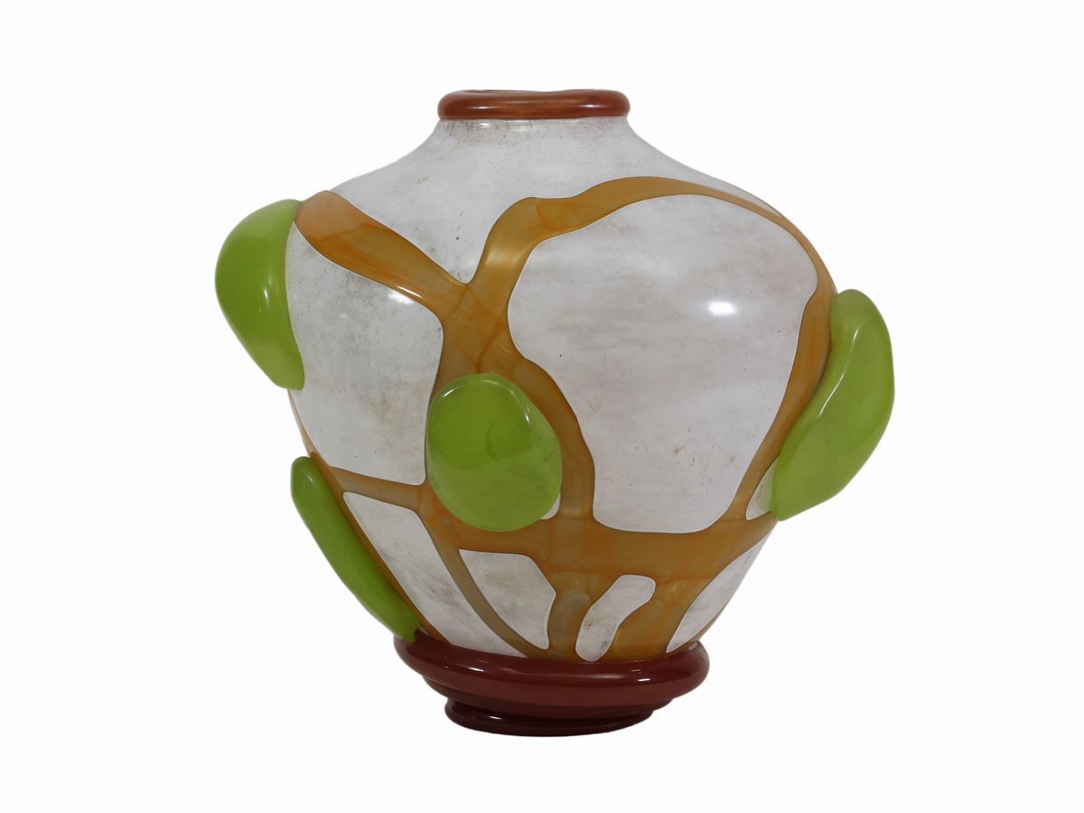 Vaso in Vetro Bianco Sfumato