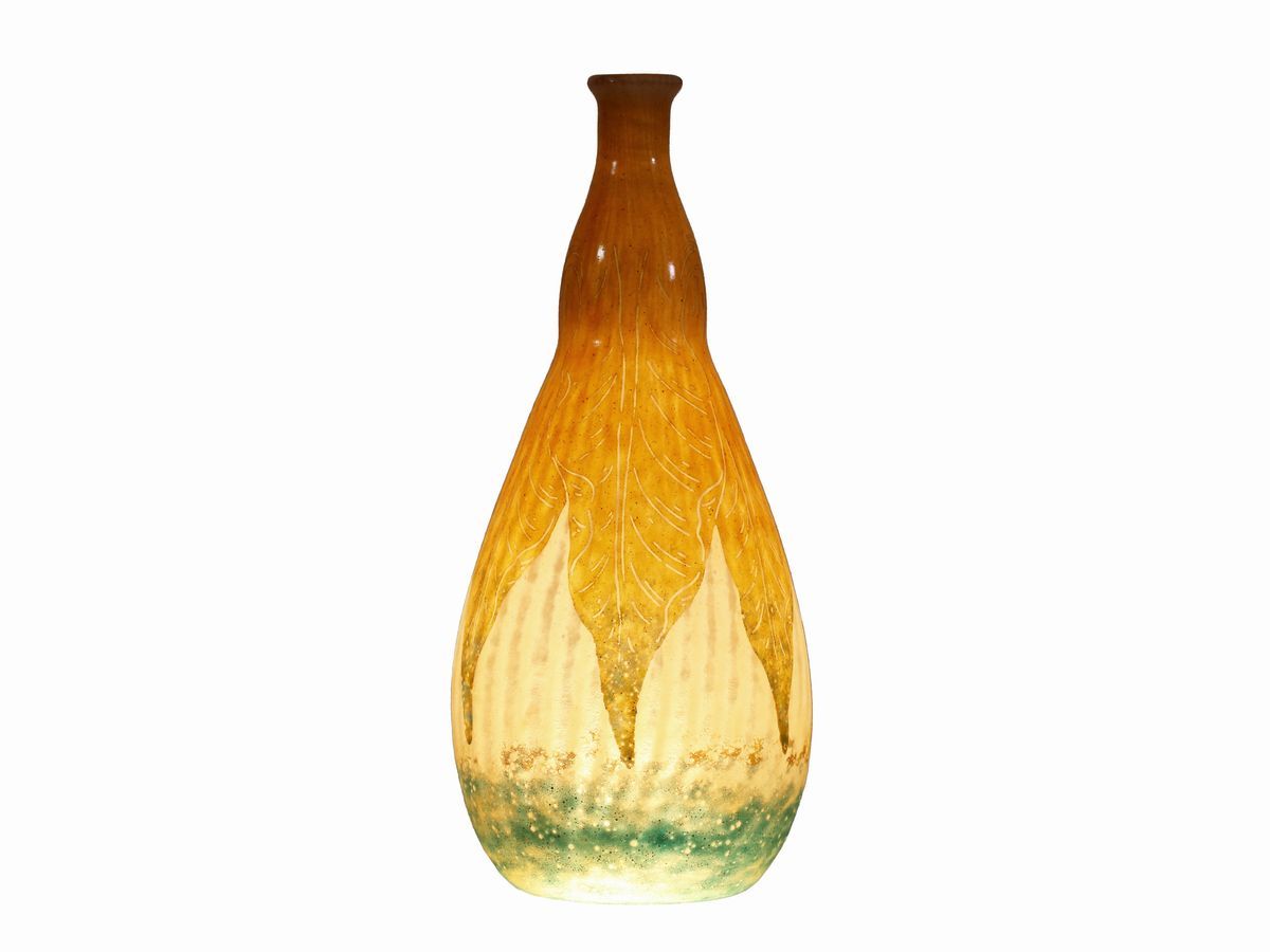 Vaso le Verre Français "feuilles D'oseille"