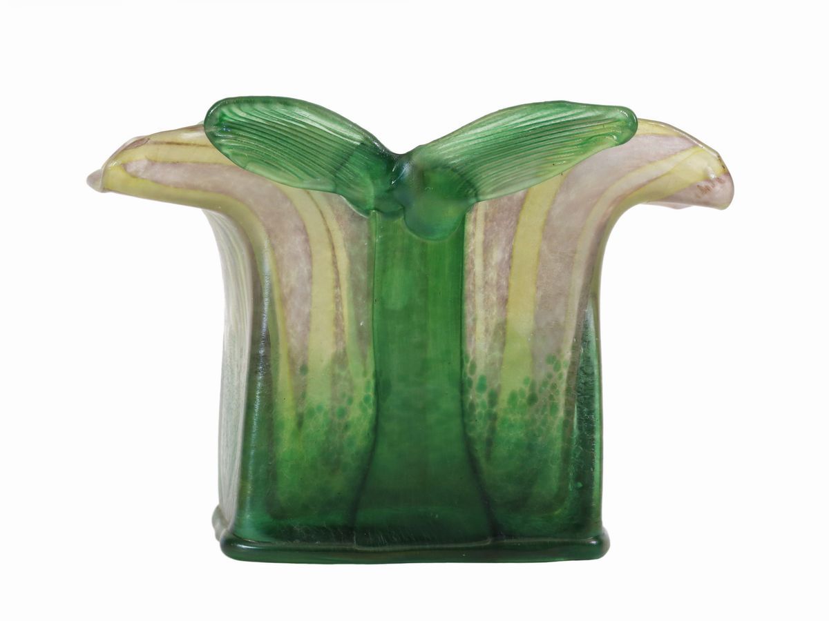 Vasetto in Vetro Viola e Verde
