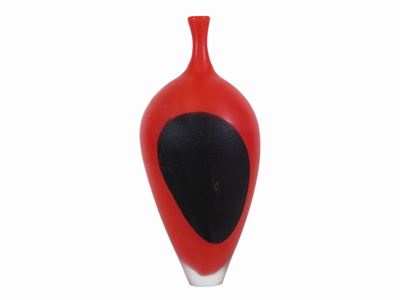 Vaso Afro Celotto in Vetro Rosso