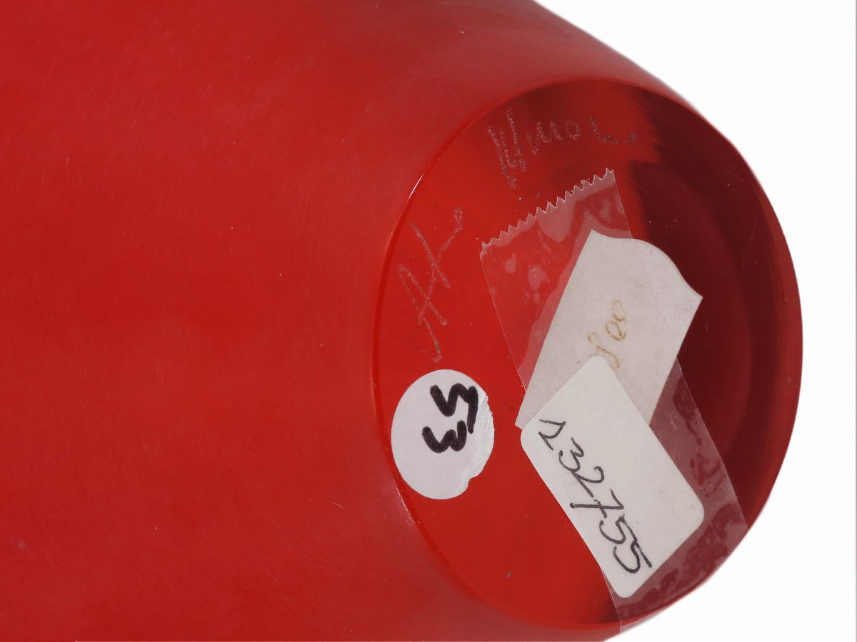 Vaso Afro Celotto in Vetro Rosso