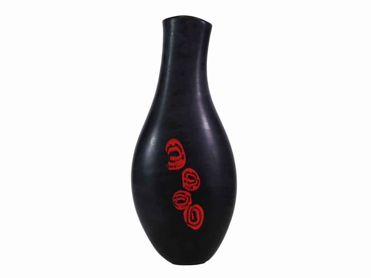 Vaso Afro Celotto in Vetro" Levante Nero"