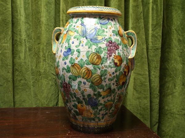 Small glazed earthenware jar