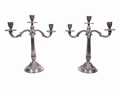 Coppia di Candelabri in Argento