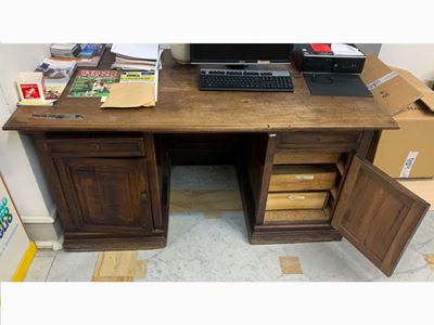 Scrivania a Banco in Legno Tenero