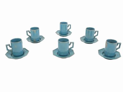 Servito da Caffè in Ceramica Turchese