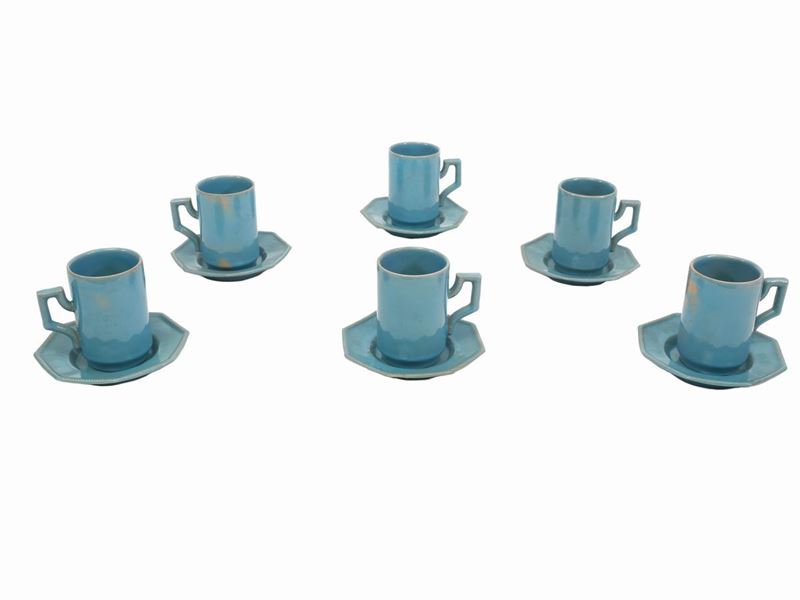 Servito da Caffè in Ceramica Turchese
