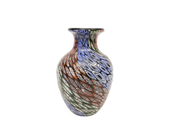 A Murano murrine glass vase