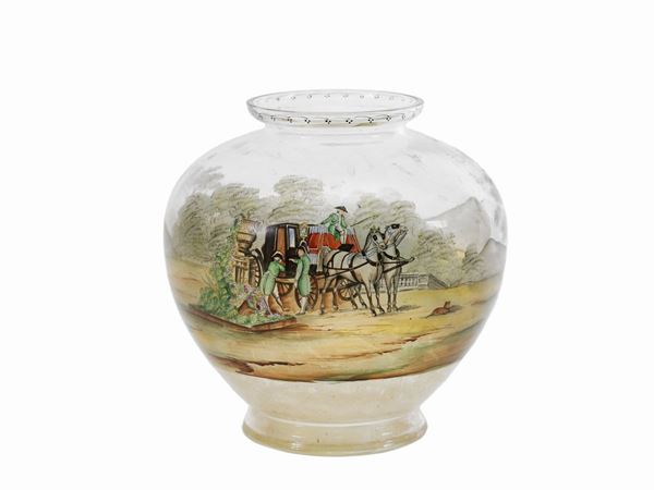 A glass vase  (begin of 20th century)  - Auction Furniture, Paintings and Curiosities from Private Collections - Maison Bibelot - Casa d'Aste Firenze - Milano