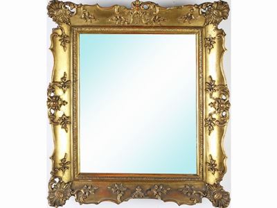 Piccola Cornice in Legno e Pastiglia Dorata