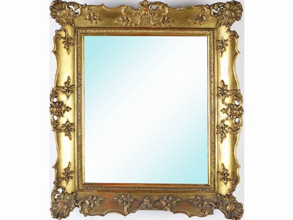 A small giltwood and pastiglia frame  (early 20th century)  - Auction The florentine house of a milanese collector: important glasses, objects of art and contemporary art - Maison Bibelot - Casa d'Aste Firenze - Milano