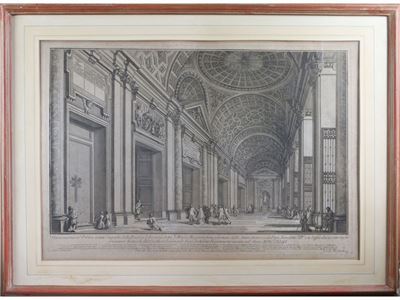 Veduta Interna del Portico Avanti L'ingresso della Basilica Liberana Detta S.maria Maggiore