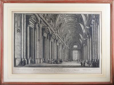 Veduta Interna del Portico Avanti L'ingresso della Basilica di S.pietro