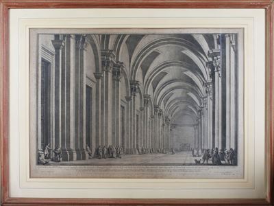 Veduta Interna del Portico Avanti L'ingresso della Basilica di S.paolo
