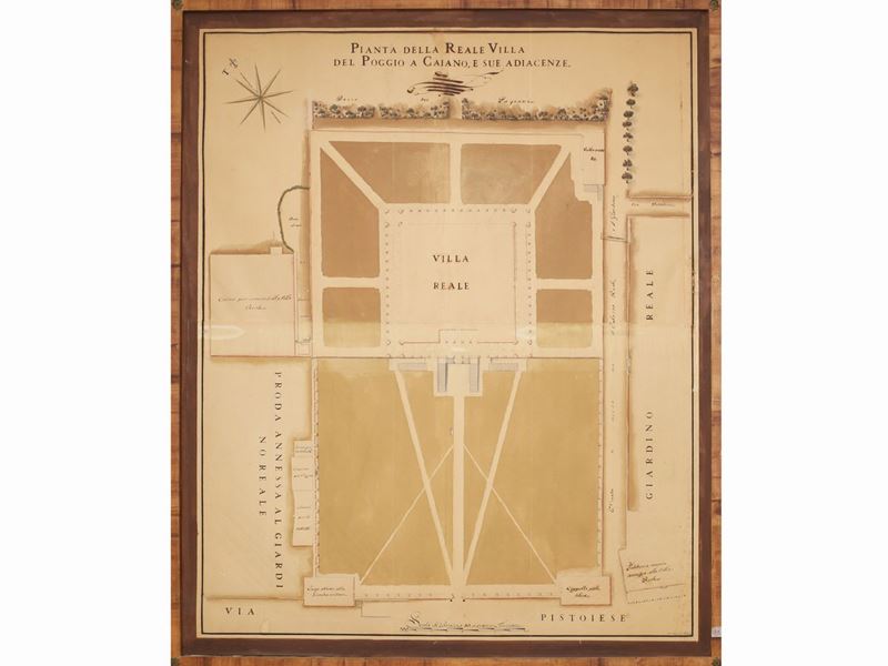 Scuola Toscana della Seconda Metà del XVIII Secolo - Pianta della Reale Villa del Poggio a Caiano...