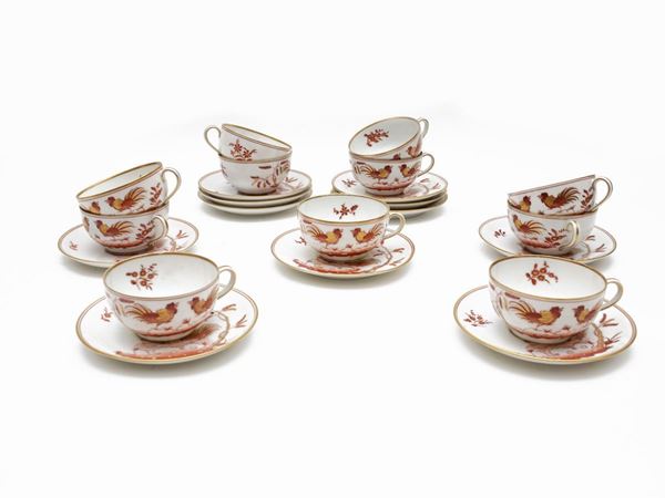 Serie di undici tazze da tè in porcellana Richard Ginori