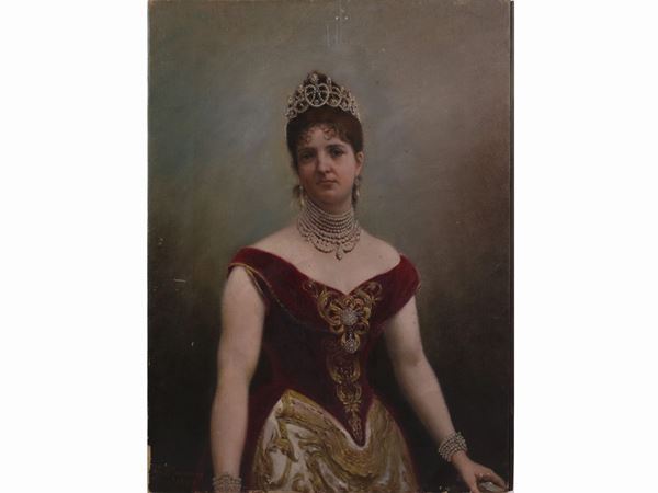 Guido Molinari - Portrait of the Queen Margherita