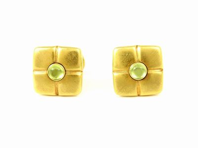 Gemelli Montblanc in Oro Giallo con Tormaline Verdi