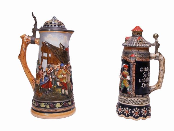 Two beer tankards