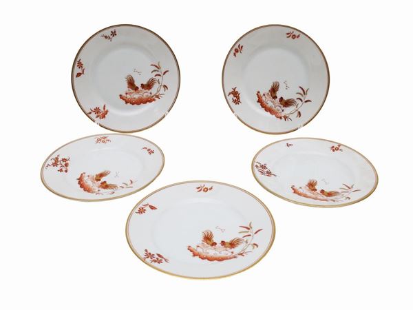 A porcelain bread plates set, Richard Ginori