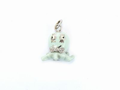 Pendente Animalier Alessandro Fanfani in Argento 925/1000 con Diamanti e Smalti Policromi