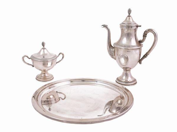 A silver coffee set  - Auction The florentine house of a milanese collector: important glasses, objects of art and contemporary art - Maison Bibelot - Casa d'Aste Firenze - Milano