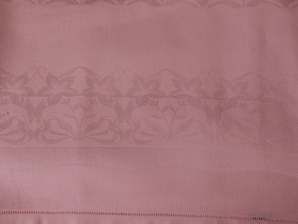 Pink cotton tablecloth