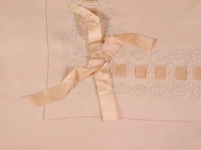 Lotto di Lenzuola in Lino Rosa e Bianco