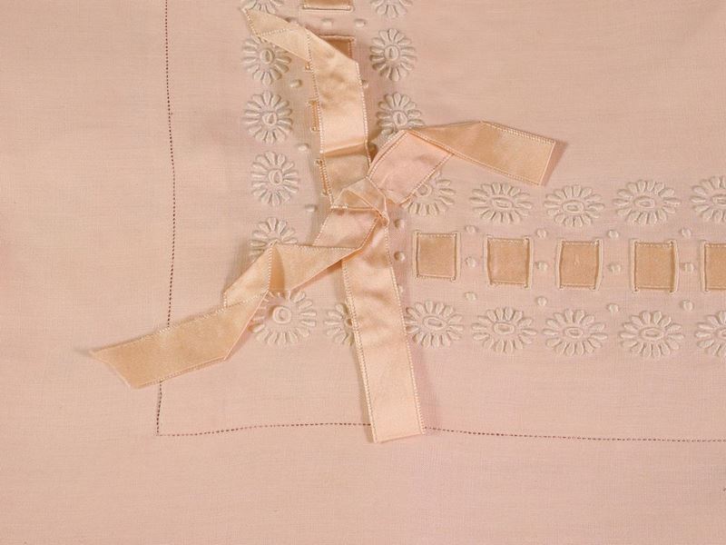 Lotto di Lenzuola in Lino Rosa e Bianco