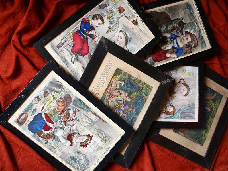 Lotto di Litografie Francesi
