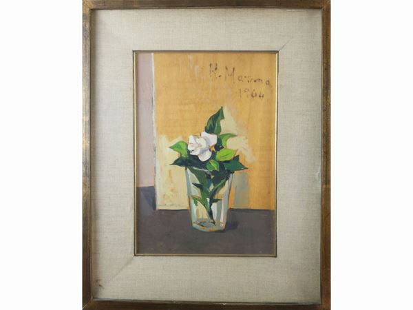 Rodolfo Marma : La gardenia 1964  ((1923-1999))  - Auction The florentine house of a milanese collector: important glasses, objects of art and contemporary art - Maison Bibelot - Casa d'Aste Firenze - Milano