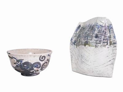 Due Vasi Raku in Ceramica