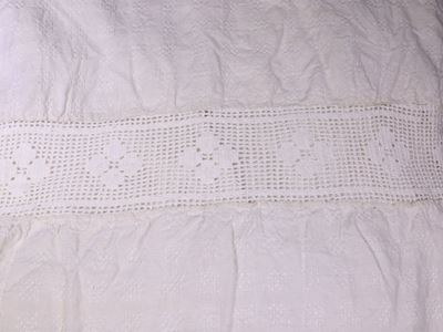 Copriletto Matrimoniale in Lino e Cotone Bianco