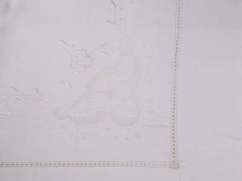 Lenzuolo in Misto Lino Bianco