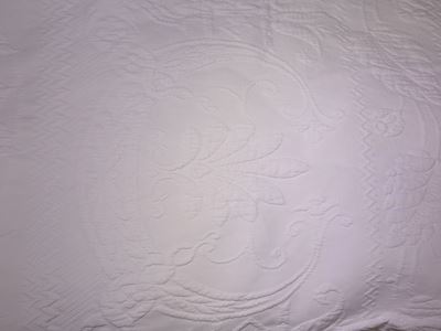 Copriletto Matrimoniale in Cotone Piquet Bianco