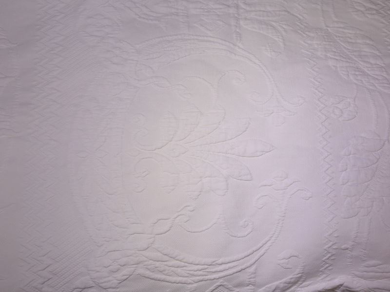 Copriletto Matrimoniale in Cotone Piquet Bianco