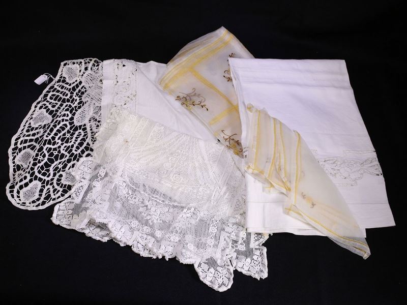 Lotto di Biancheria in Lino e Organza