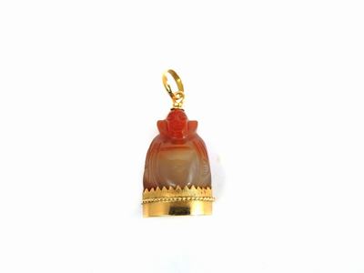 Pendente in Oro Giallo e Corniola