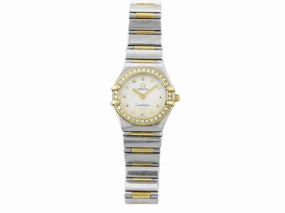 Orologio da Polso per Donna Omega Constellation in Acciaio e Oro con Diamanti