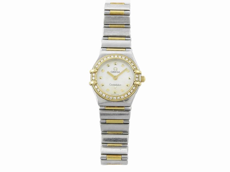 Orologio da Polso per Donna Omega Constellation in Acciaio e Oro con Diamanti