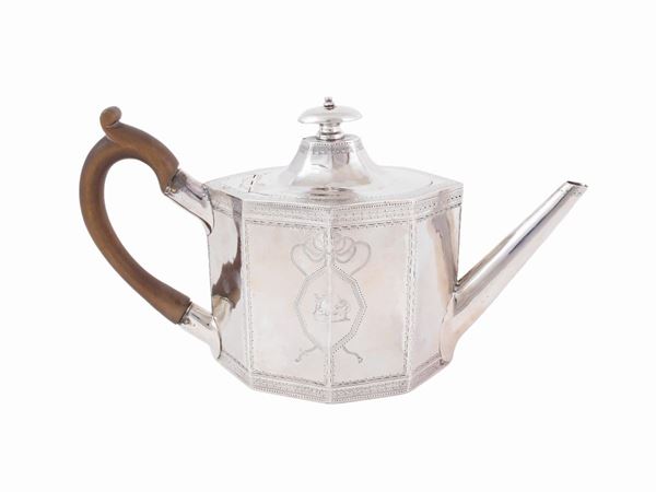 A silver teapot  (London, 1830)  - Auction The florentine house of a milanese collector: important glasses, objects of art and contemporary art - Maison Bibelot - Casa d'Aste Firenze - Milano