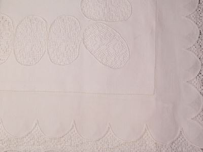 Parure Matrimoniale in Puro Lino Bianco, Artigianato Fiorentino