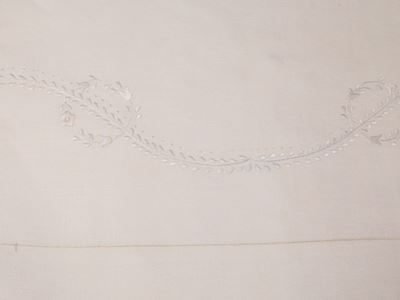 Parure Matrimoniale in Puro Lino Bianco, Artigianato Fiorentino